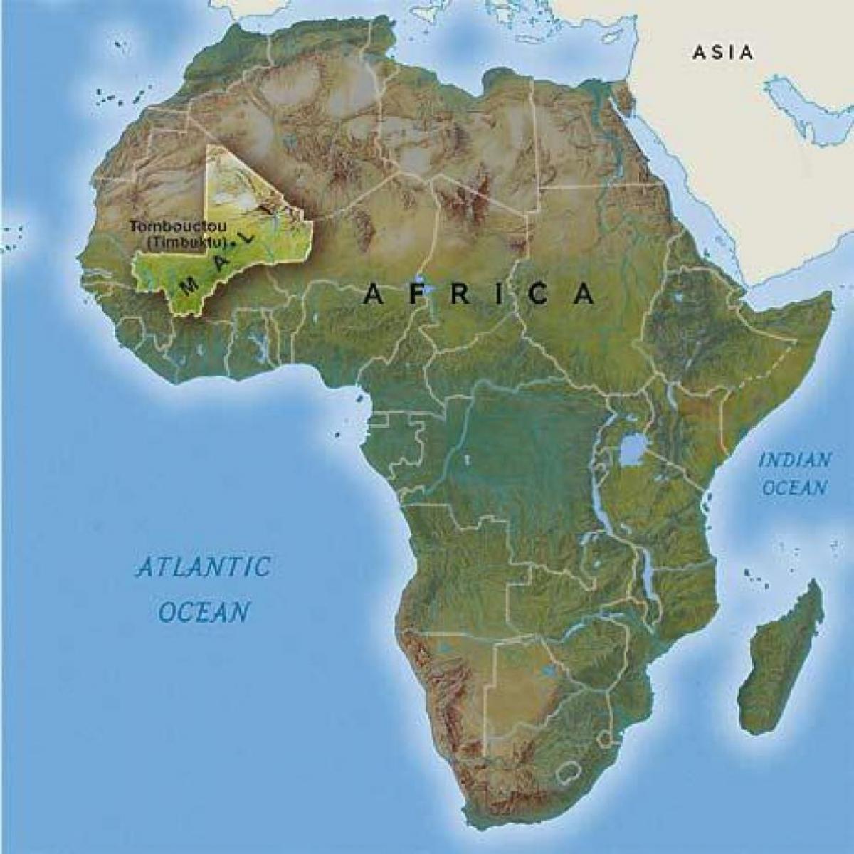 مالی غرب آفریقا نقشه