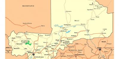 نقشه از Mali شهرستانها