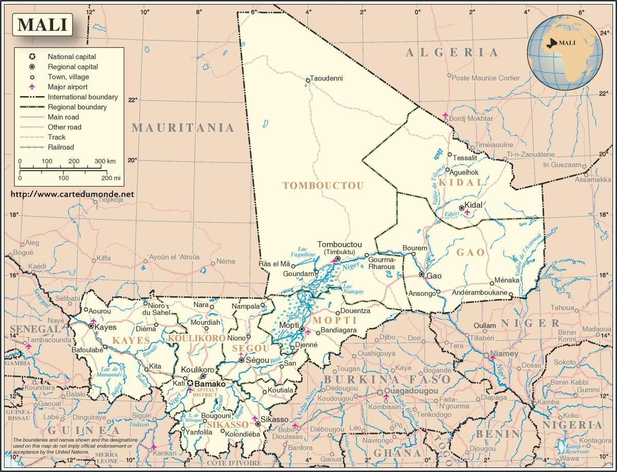 نقشه از Mali