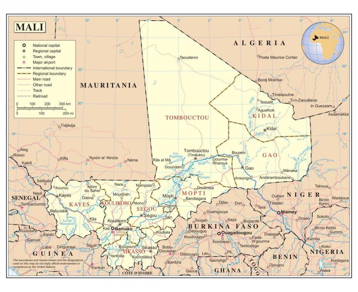 نقشه از Mali عمیق